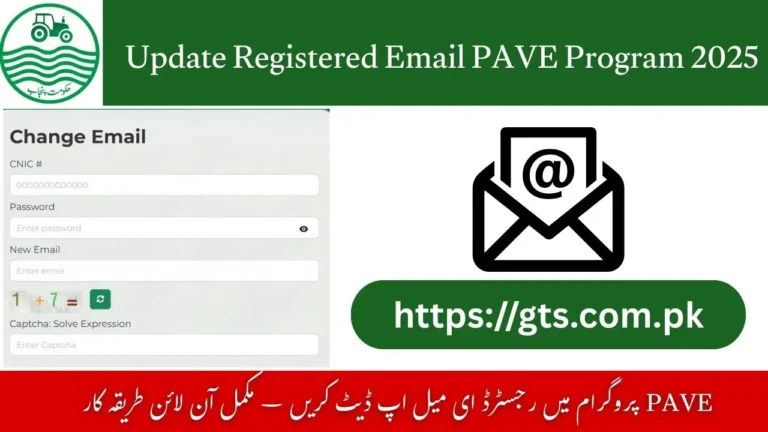 Update Registered Email PAVE Program 2025