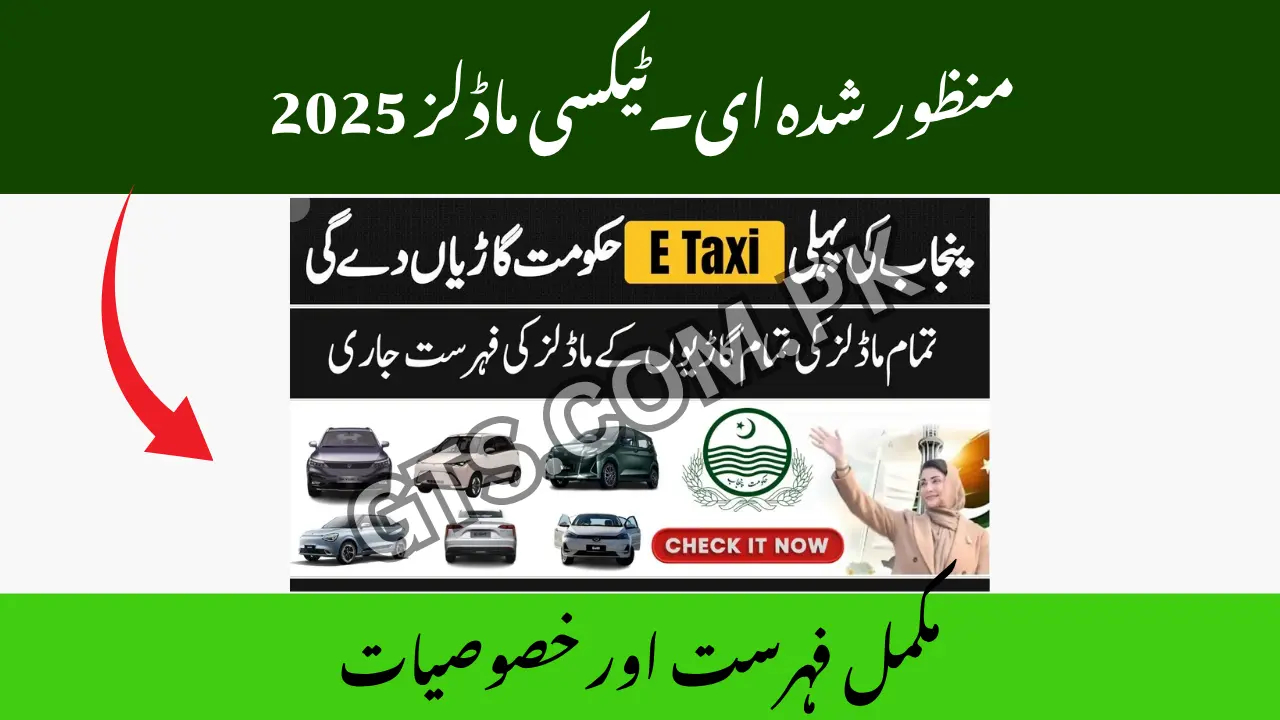 Approved E-Taxi Models 2025