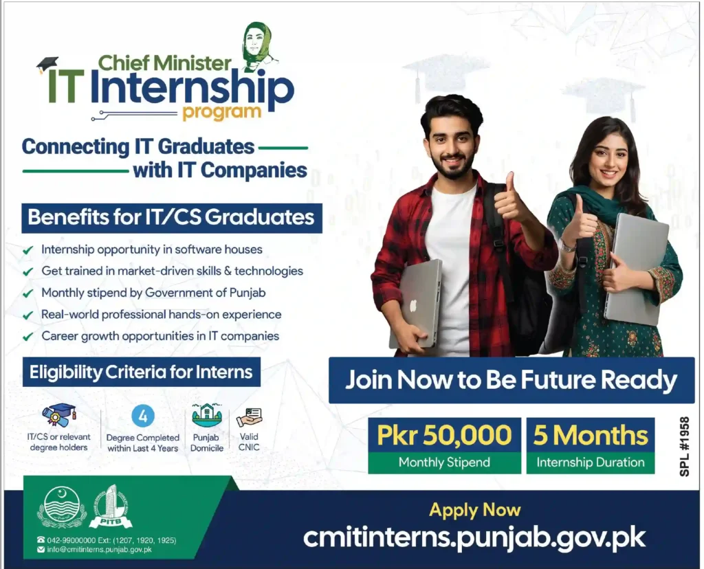 CM Punjab paid internship