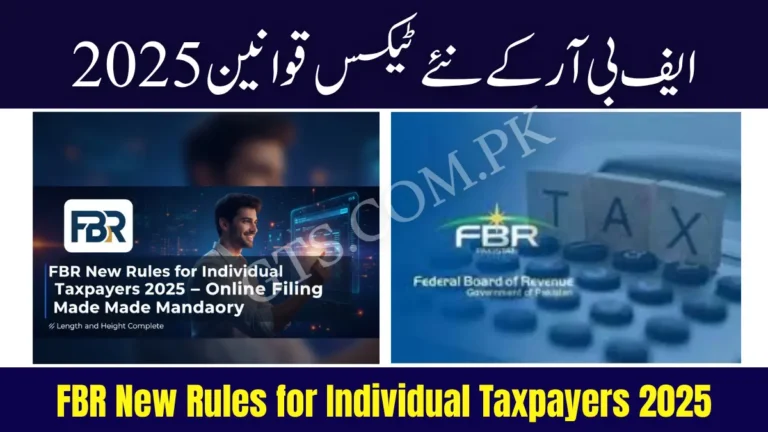 FBR New Rules for Individual Taxpayers 2025