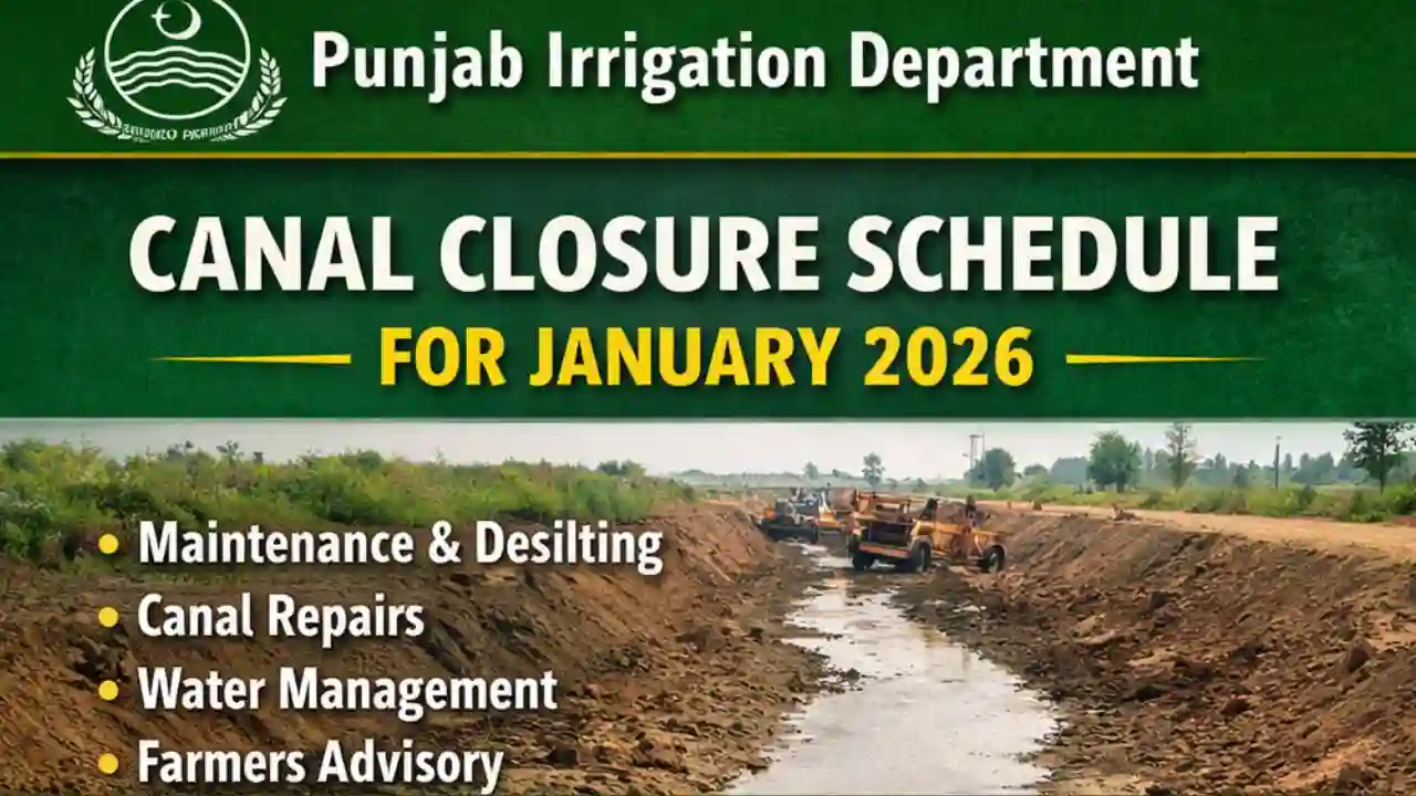 Official Canal Shutdown Dates in Punjab January 2026 Announced