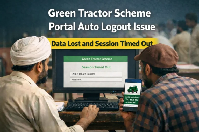 Green Tractor Scheme Portal Auto Logout Problem