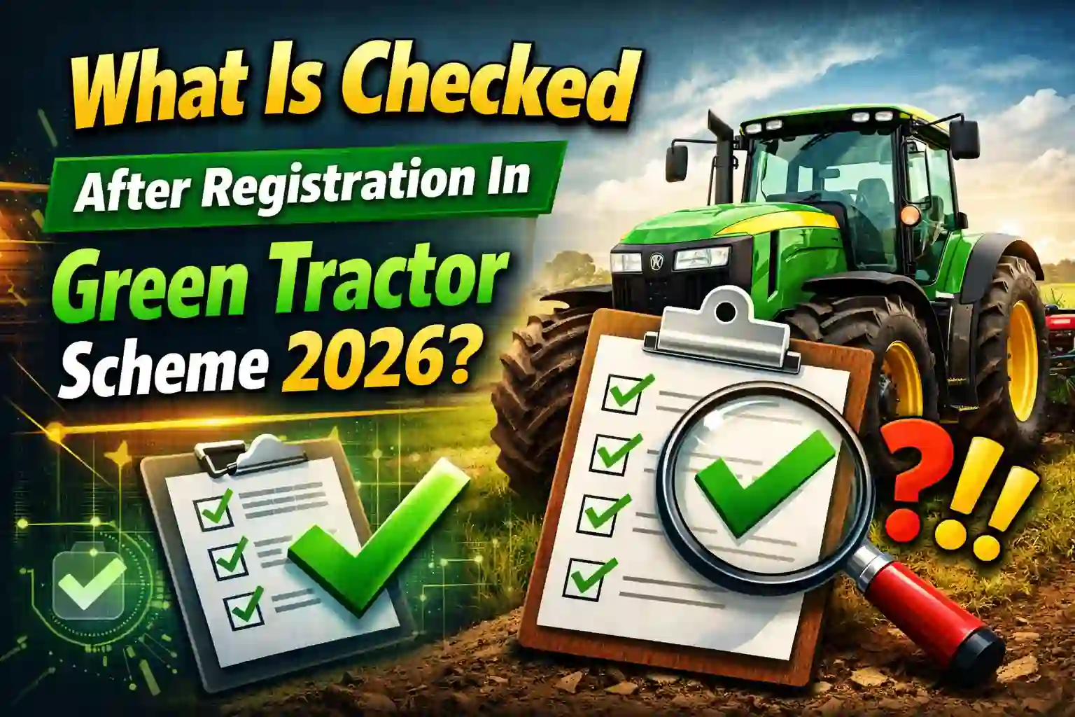 What Is Checked After Registration In Green Tractor Scheme 2026