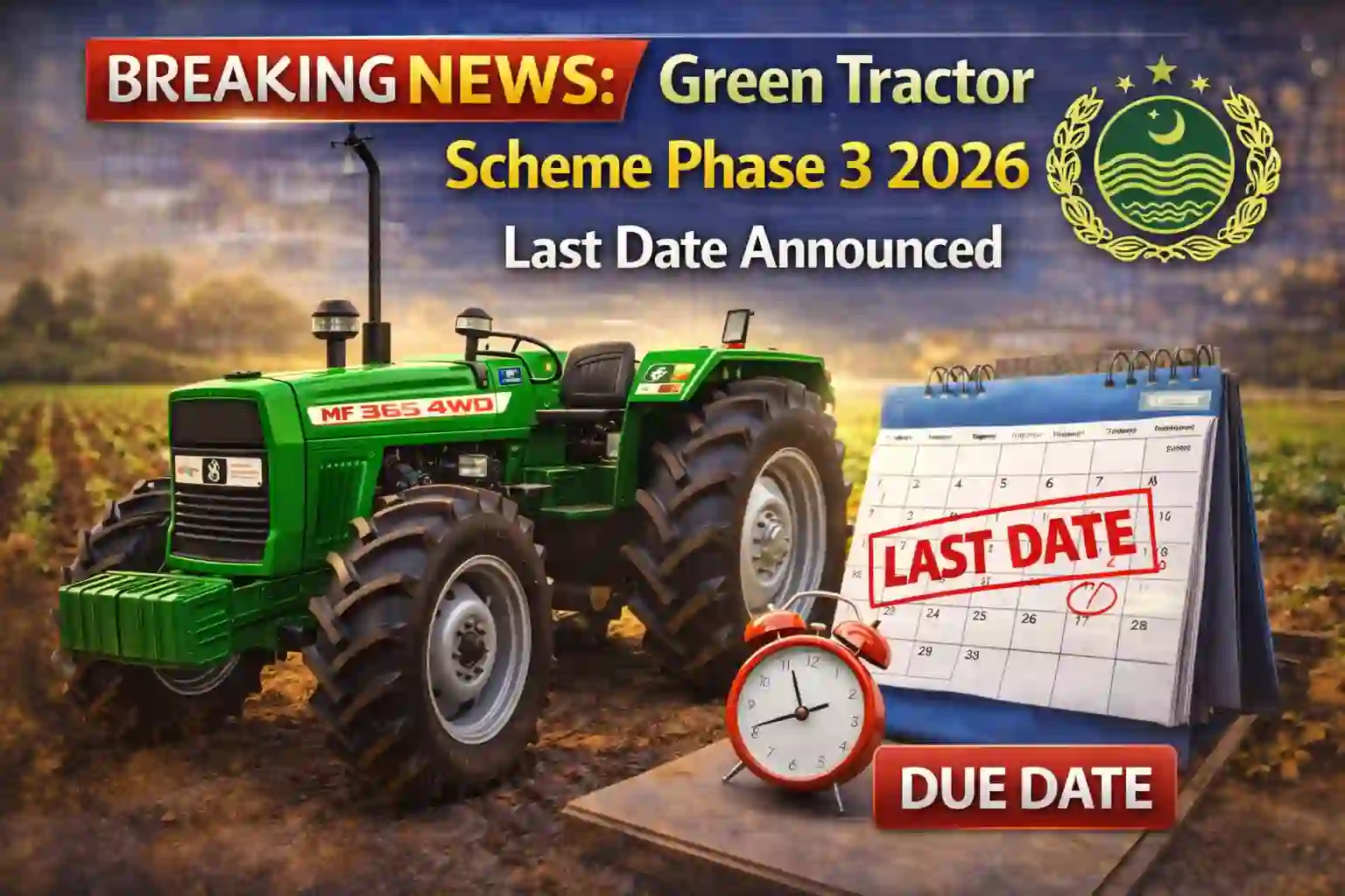 Green Tractor Scheme Phase 3 2026 Last Date Announced