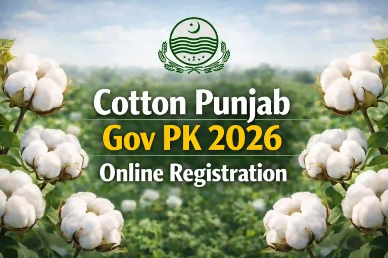 Cotton Punjab Gov PK 2026 Online Registration