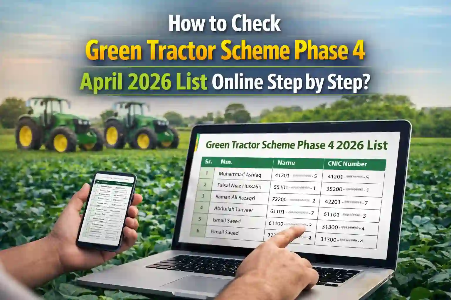 How to Check Green Tractor Scheme Phase 4 April 2026 List Online Step by Step