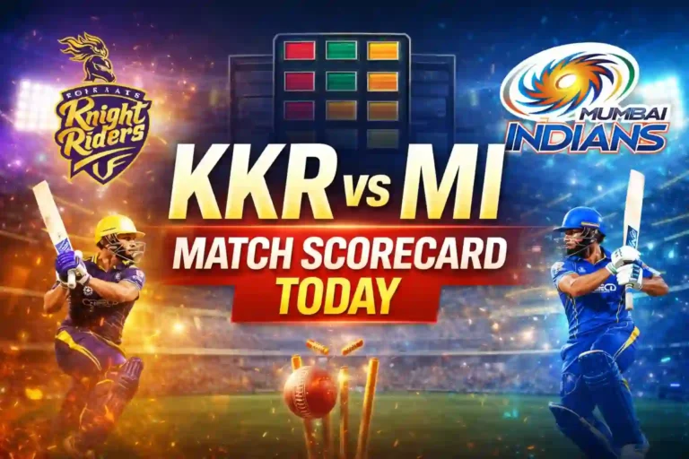 KKR vs MI Match Scorecard Today