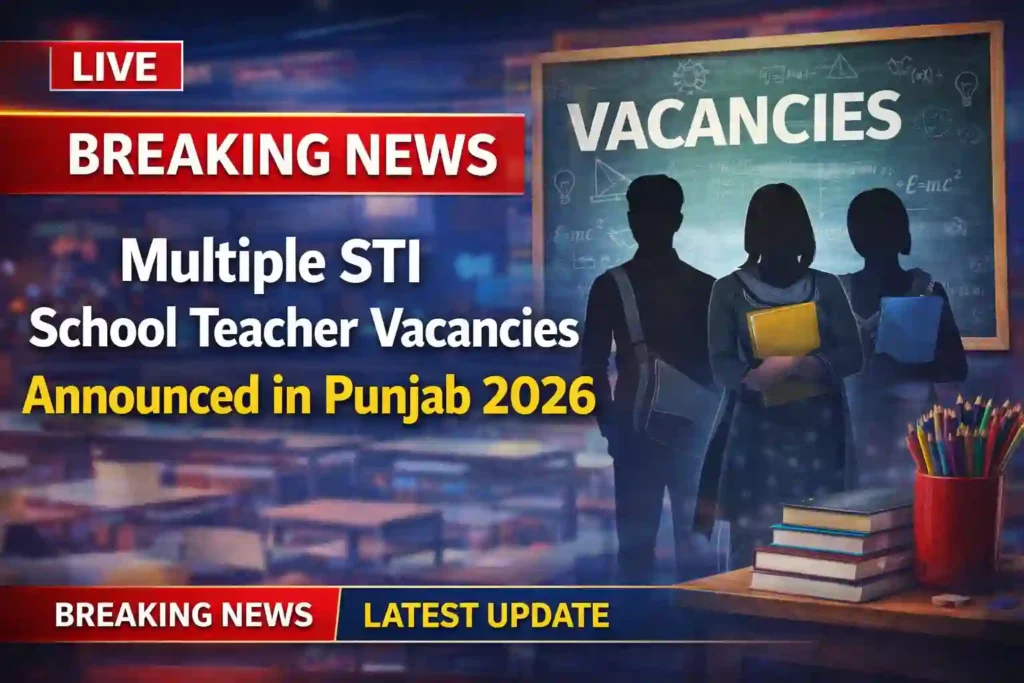 Multiple STI School Teacher Vacancies Announced in Punjab 2026