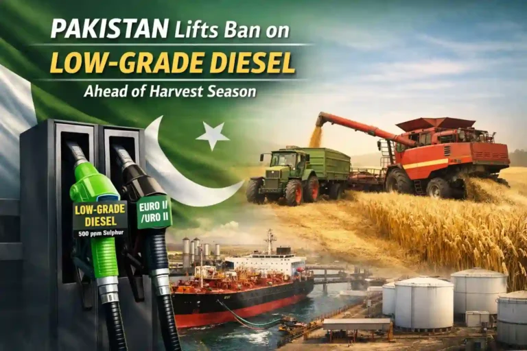 Pakistan Lifts Decade-Long Ban on Low-Grade Diesel Ahead of Harvest Season