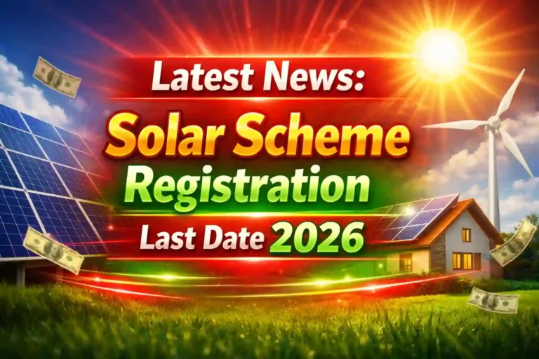 Solar Scheme Registration Last Date 2026 – Apply Now