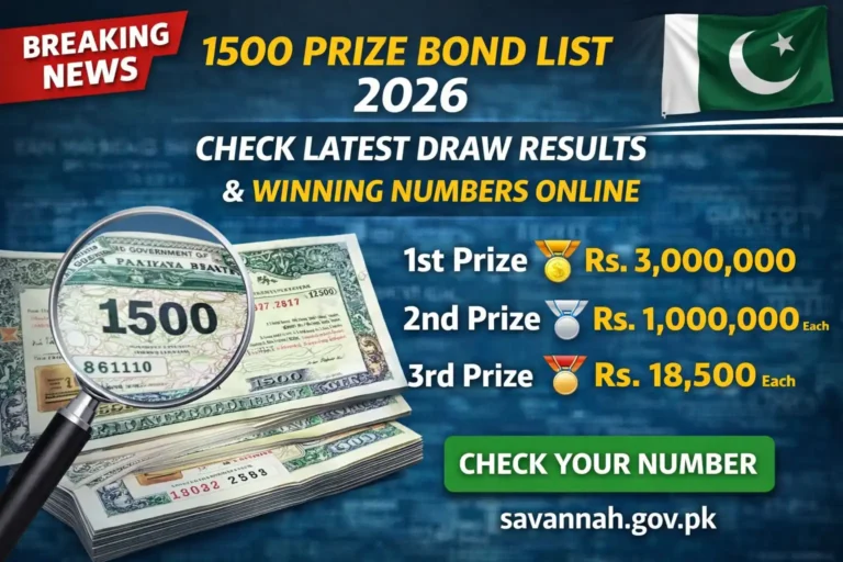 1500 Prize Bond List 2026 – Check Latest Draw Results & Winning Numbers Online