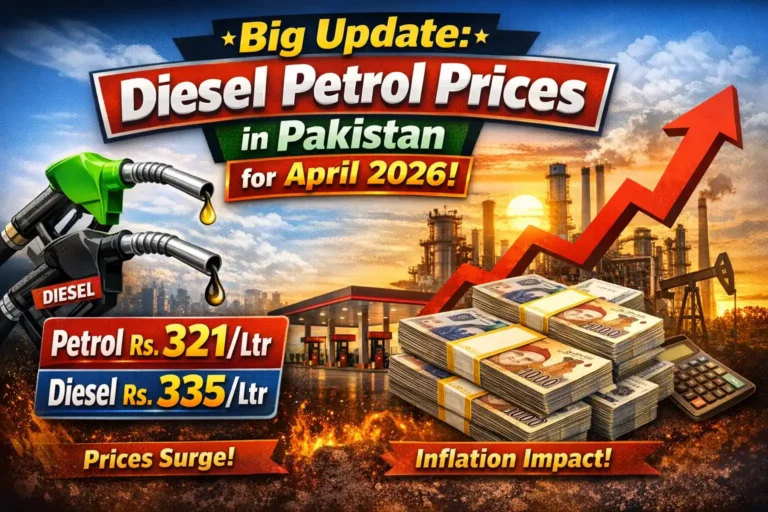 Big Update Diesel Petrol Prices in Pakistan Announced for April 2026