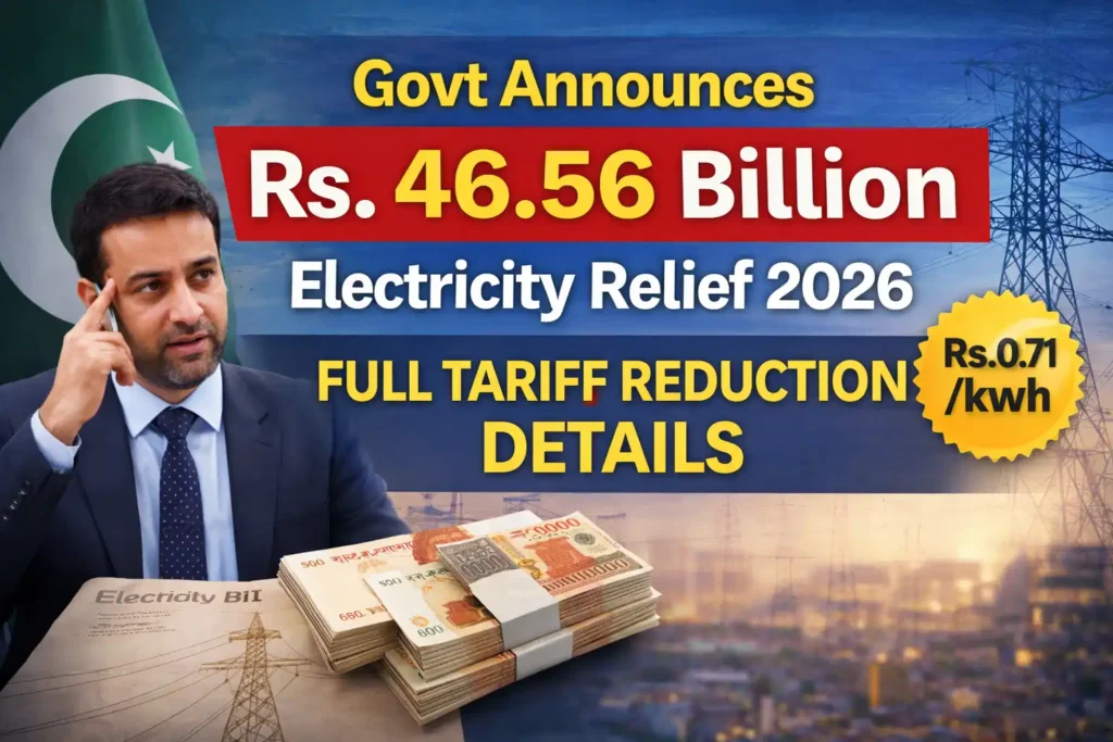 Govt Announces Rs. 46.56 Billion Electricity Relief 2026 – Full Tariff Reduction Details