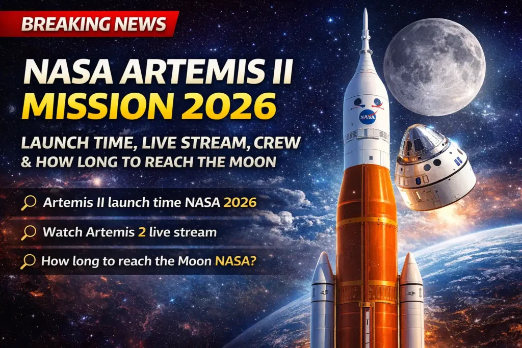 NASA Artemis II Mission 2026 Launch Time, Live Stream, Crew & How Long to Reach the Moon