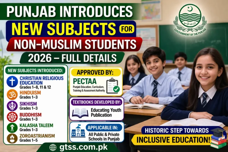 Punjab Introduces New Subjects for Non-Muslim Students 2026 – Full Details